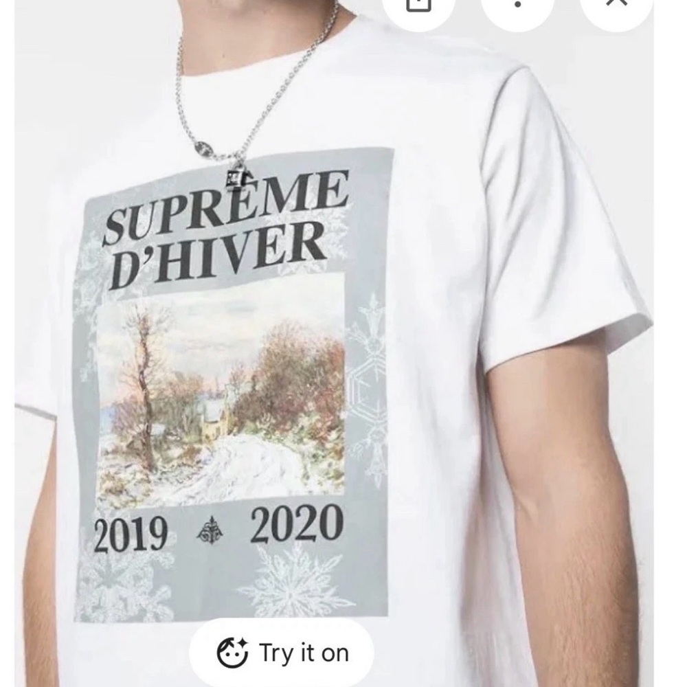 2019 supreme dhiver tee white